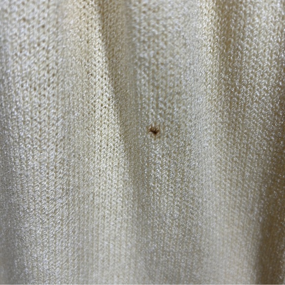 VTG Don Sayres for Wellmore Yellow Wool Blend Floral Beaded Dress 1 (XS) - Picture 5 of 7